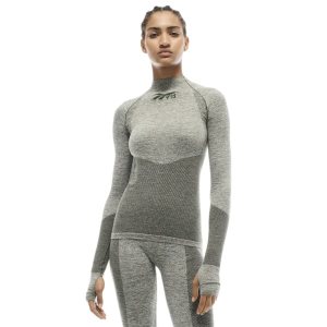 Reebok VB Seamless Textured Long Sleeve Top Sweatshirt Damen - Grün - DE 271-CAJ